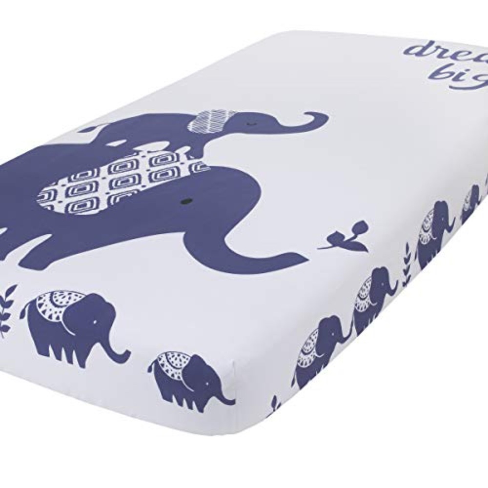 Indigo Hues Fitted Crib Sheet by NoJo